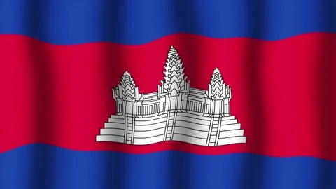 Flag of Cambodia Stock Footage 175716227