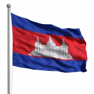 Flag of cambodia Stock Illustration