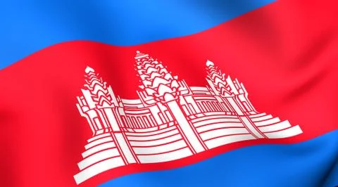 Flag of cambodia Stock Illustration