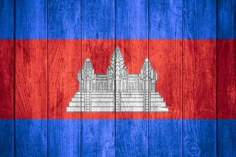 Flag of Cambodia Illustrazione stock