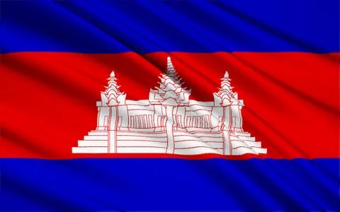 Flag of Cambodia Stock Illustration