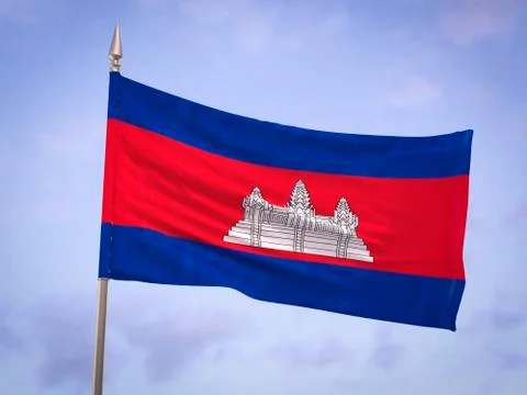 Flag of Cambodia Stock Illustration