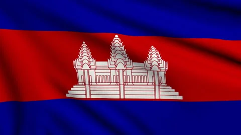 Flag of Cambodia looping Video stock 33805869