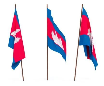 Flag of Cambodia Stock Photos