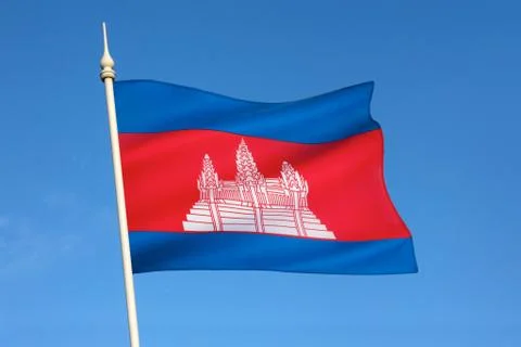 Flag of Cambodia Stock Photos