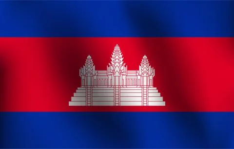 Flag of Cambodia - Vector Illustration Stock Illustration