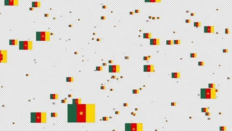 Flag Off Cameron Flying in Motion Graphic with alpha Channel Background 스톡 동영상 137362857