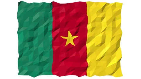 Flag of Cameroon 3D Wallpaper Animation Stock Footage