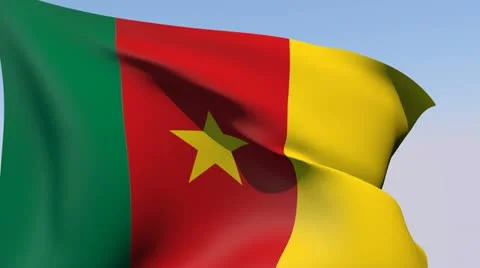 Flag of Cameroon HD Stock Footage 14072940