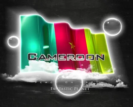 Flag Cameroon quality designer flag イラスト素材