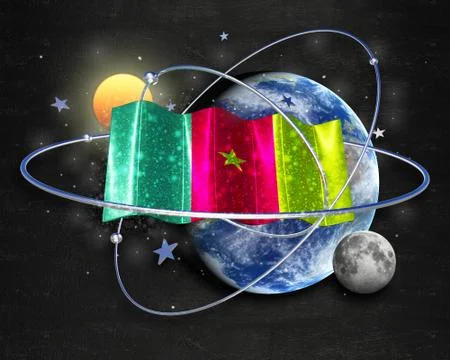 Flag Cameroon quality designer flag Stock Illustration