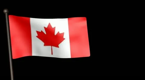 Flag Canada 23.976fps Stock Footage 21296168