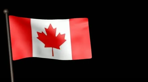 Flag Canada 25fps Stock Footage 12653407