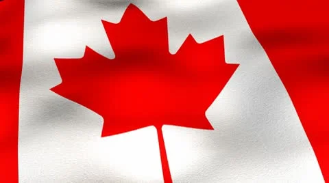 Flag-Canada-30fps-angle Stock Footage 8839949