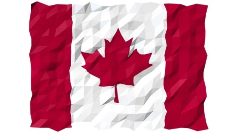 Flag of Canada 3D Wallpaper Animation Stock Footage 80652875
