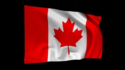 The flag of Canada animation Stock Footage 147257806