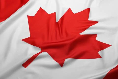 Flag of Canada as background, closeup view Stock Photos