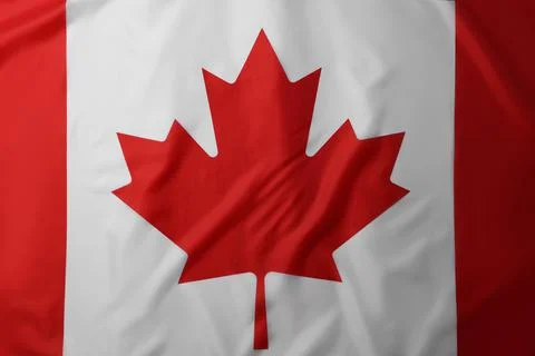 Flag of Canada as background, top view Stock Photos