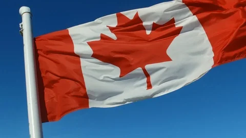 Flag of Canada - Canadian Flag Stock Footage 87192148