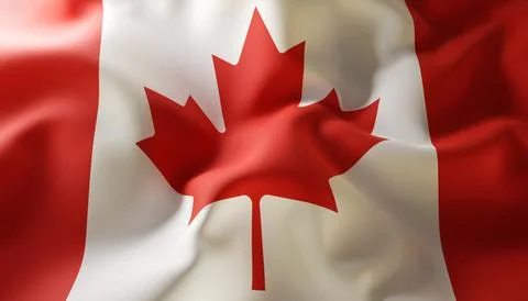 Flag of Canada. Close-Up Stock Illustration