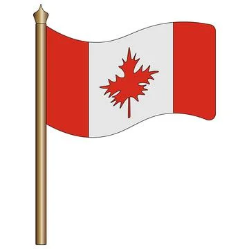Flag of Canada. Color vector illustration. Illustrazione stock