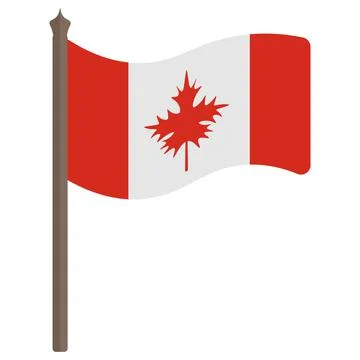 Flag of Canada. Color vector illustration. Illustrazione stock