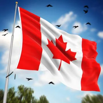 Flag of Canada Flag of Canada , This is a computer generated and 3d render... Foto stock