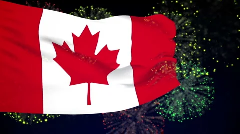 Flag of Canada Stock Footage 1055504