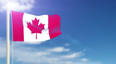 Flag of Canada Stock Footage 1055510