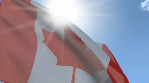 Flag Of Canada Stock Footage 33621837