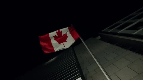 The flag of Canada Stock Footage 286080685