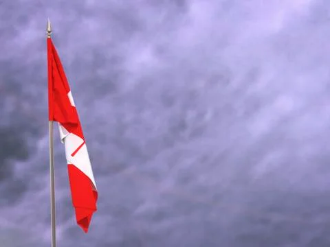 Flag of Canada hanging down dangling Stock Photos