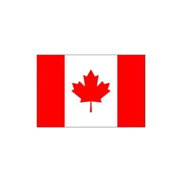 Flag of Canada icon flat style on an isolated white background. EPS 10 vector Stockillustratie