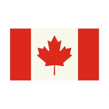 Flag of Canada icon, flat style Stock Illustration