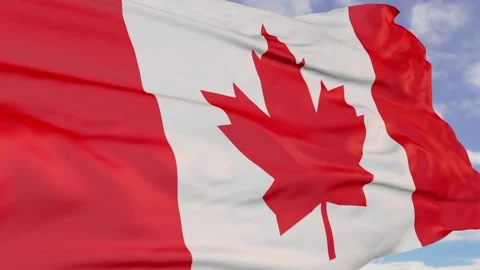 Flag of Canada, logo of the state symbol Vídeos de archivo 91853782