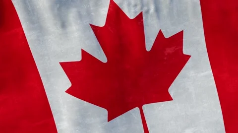 Flag of Canada looping background Stock Footage 65040990