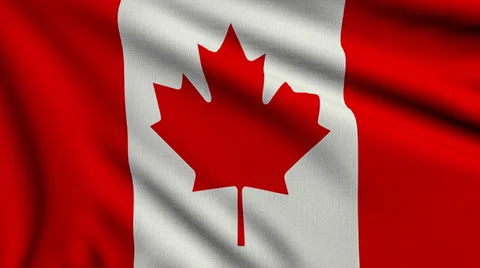 Flag of Canada looping Stock Footage 27493389