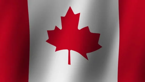 Flag of Canada looping with text mask Stock Footage 249253062