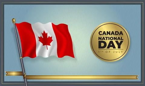 Flag Canada National Day Stock Illustration
