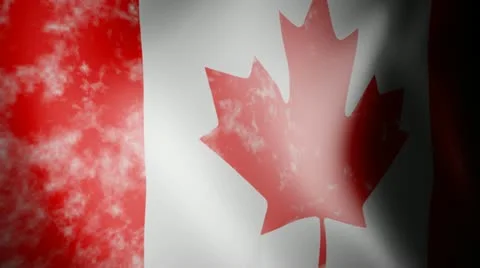 Flag of Canada with Noise Vidéo 12425213