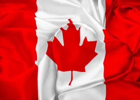 Flag of Canada, Ottawa Stock Illustration