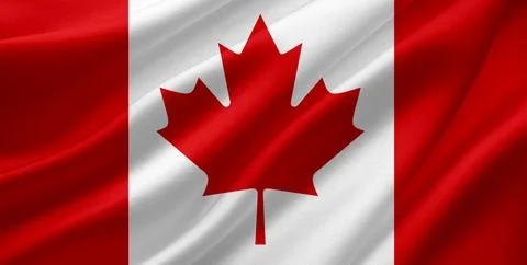 Flag of the Canada. Photo in high quality. Stock Illustration
