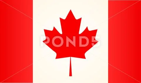 Flag of Canada Realistic, High Detailed. Vector Illustration, eps 10 Stock Illustration