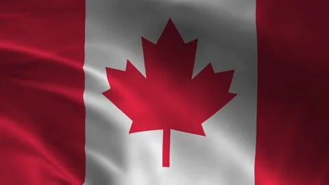 Flag of Canada. Seamless looping animation. Canadian flag background. Stock Footage 313727294