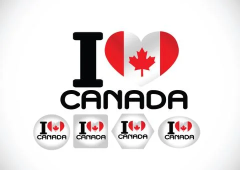 Flag of canada themes idea design Illustrazione stock