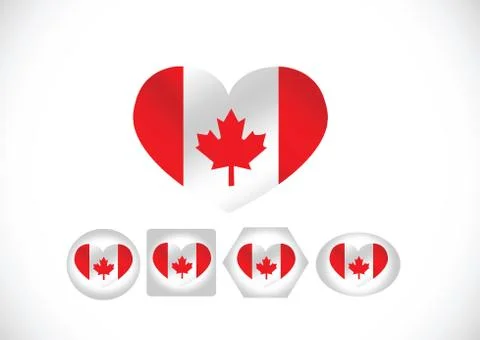 Flag of canada themes idea design Illustrazione stock