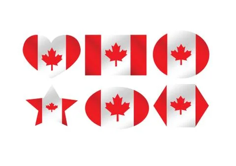 Flag of canada themes idea design Illustrazione stock