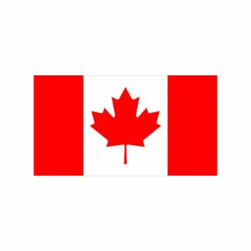 Flag of Canada vector design isolated on white background Stock Illustration