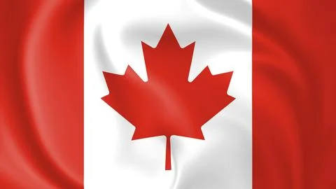 Flag of Canada waving Stock Illustration
