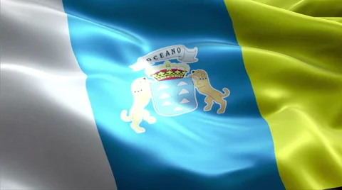 Flag Canary Islands Vídeos de archivo 47728128